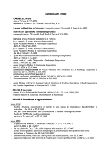 CURRICULUM VITAE CARREA dr. Bruno nato a Tortona il