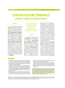 Contraccezione ormonale. Prima e dopo la