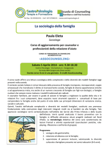 La sociologia della famiglia Paula Eleta