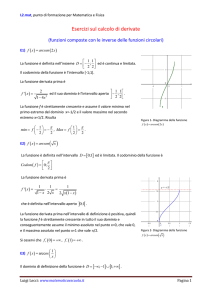 Esercizi sul calcolo di derivate