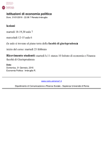 istituzioni di economia politica lezioni
