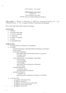 Liceo Classico " M. Cutelli" PROGRAMMA DI LATINO Classe 4° F