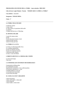 PROGRAMMA DI SCIENZE DELLA TERRA Anno scolastico 1996/97