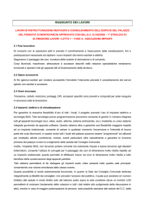 riassunto dei lavori - Comune di Montevarchi