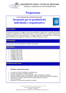 Programma Corso informatica livello intermedio