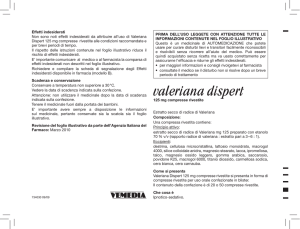 Estratto secco di radice di Valeriana Composizione: Una compressa