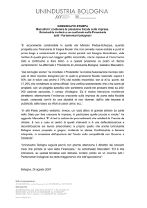 contenere la pressione fiscale sulle imprese. Unindustria inviterà a