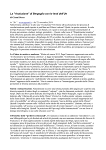 "rivoluzione" di Bergoglio con le lenti dell`Ue