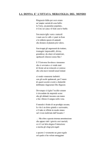LA DONNA E` L`OTTAVA MERAVIGLIA DEL MONDO