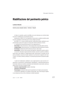 Riabilitazione del pavimento pelvico