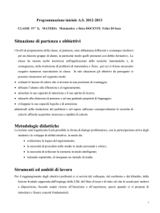 Programmazione iniziale AS 2012-2013
