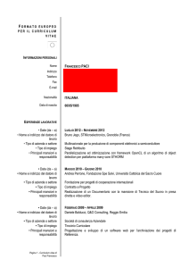 formato europeo per il curriculum vitae