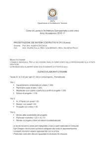 Corso di Laurea in Architettura Quinquennale a ciclo unico Anno