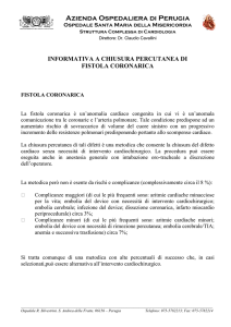 Chiusura percutanea di fistola coronarica