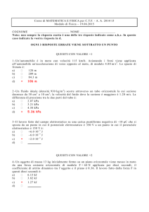 Corso di MATEMATICA E FISICA per C.T.F.