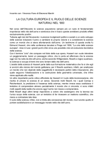 Riassunto dell`incontro con Vincenzo Fano di Eleonora Marchi