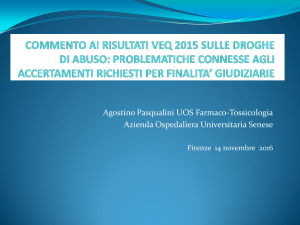 Commento dei risultati dei programmi VEQ droghe d`Abuso