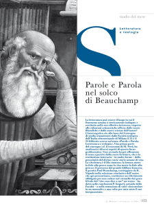 sParole e Parola nel solco di Beauchamp