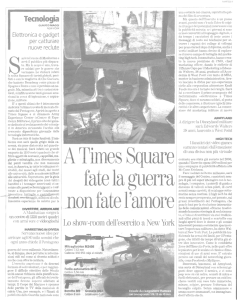 A Times Square fate la guerra non fate l`amore
