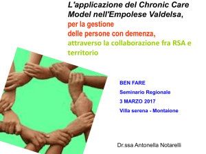 L`applicazione del Chronic Care Model nell`Empolese Valdelsa, per