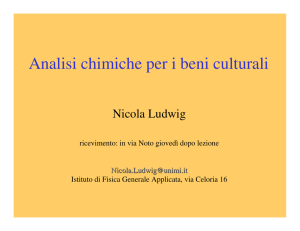 Analisi chimiche per i beni culturali