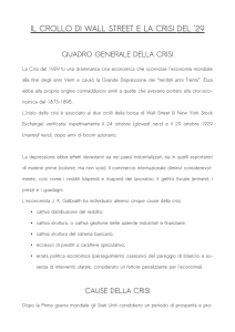 il crollo di wall street e la crisi del `29