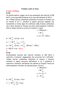 Nove problemi risolti di fisica: moto rettilineo e curvilineo