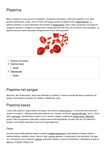 Piastrine - Magazine Delle Donne
