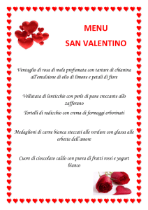 MENU SAN VALENTINO