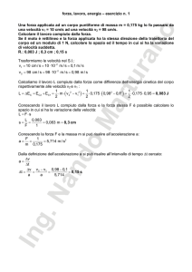 forze, lavoro, energia – esercizio n. 1 - Digilander