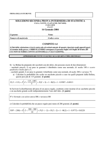 SOLUZIONI SECONDA PROVA INTERMEDIA DI STATISTICA 14