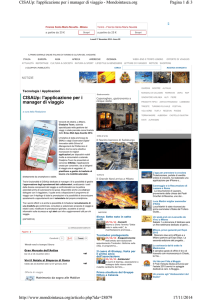 CISAUp: l`applicazione per i manager di viaggio