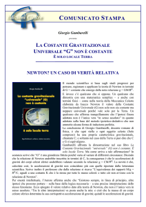 la costante gravitazionale universale “g”