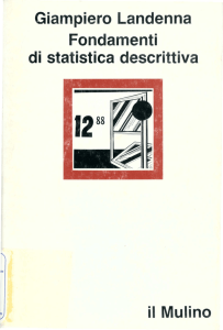 Giampiero Landenna Fondamenti di statistica descrittiva il Mulino