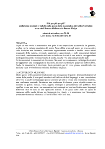 “Più per più per più” conferenza musicale + balletto sulla poesia