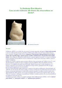 La Sindrome Post aborto - Samek Lodovici Stefania psicologa