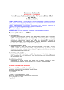 Contents (in Italian) - Academic Year 2009/10