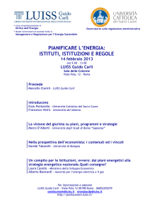 pianificare l`energia: istituti, istituzioni e regole