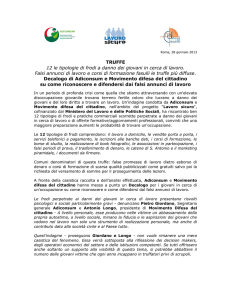 TRUFFE 12 le tipologie di frodi a danno dei giovani in cerca di