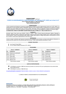 Corso DPR 462 aree II e III
