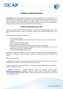 ADDETTO COMUNICAZIONE e WEB