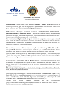 ELSA Messina, in collaborazione con la cattedra di Economia e