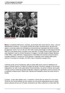 L`ultima vergogna di Jushenko