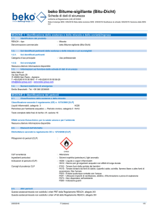 Scheda di sicurezza Bitume