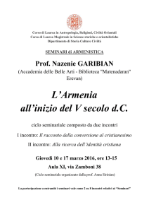 L`Armenia all`inizio del V secolo d.C.