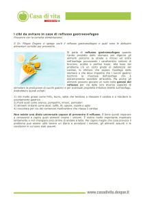 I cibi da evitare in caso di reflusso gastroesofageo