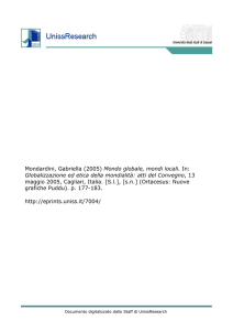 Mondo globale, mondi locali. In
