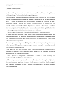 I problemi dell`integrazione