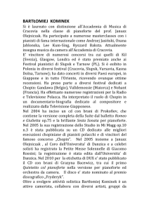 Curriculum vitae di Bartłomiej Kominek