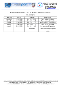 Calendario esami di stato secondaria 1° grado